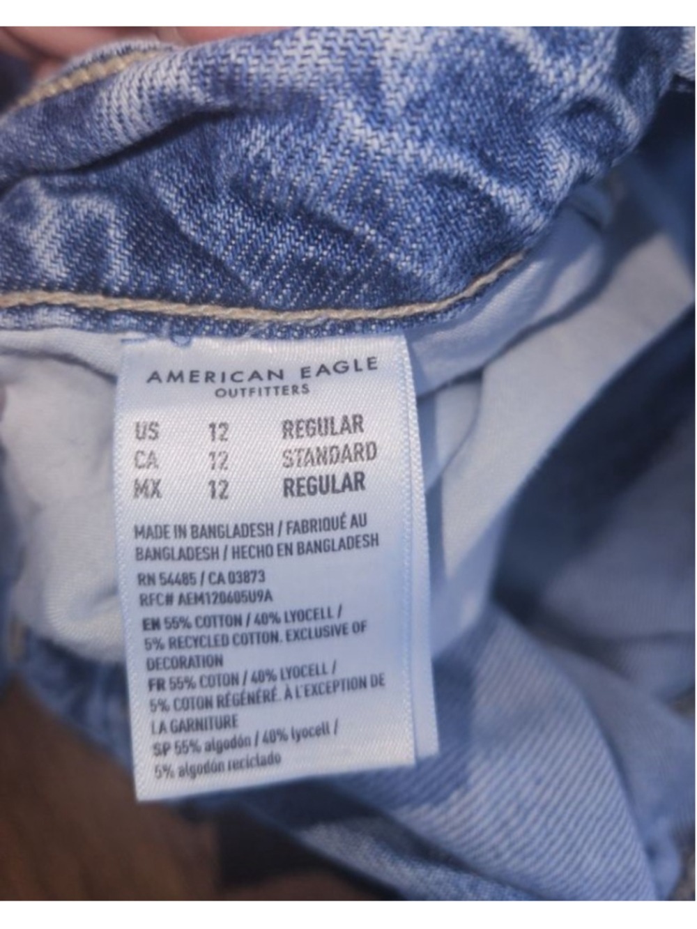 American Eagle Super High-Waisted Baggy Wide-Leg Jean Size 12 - Picture 6 of 6